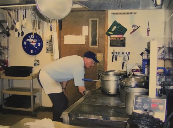 Cooking on the kitchen line